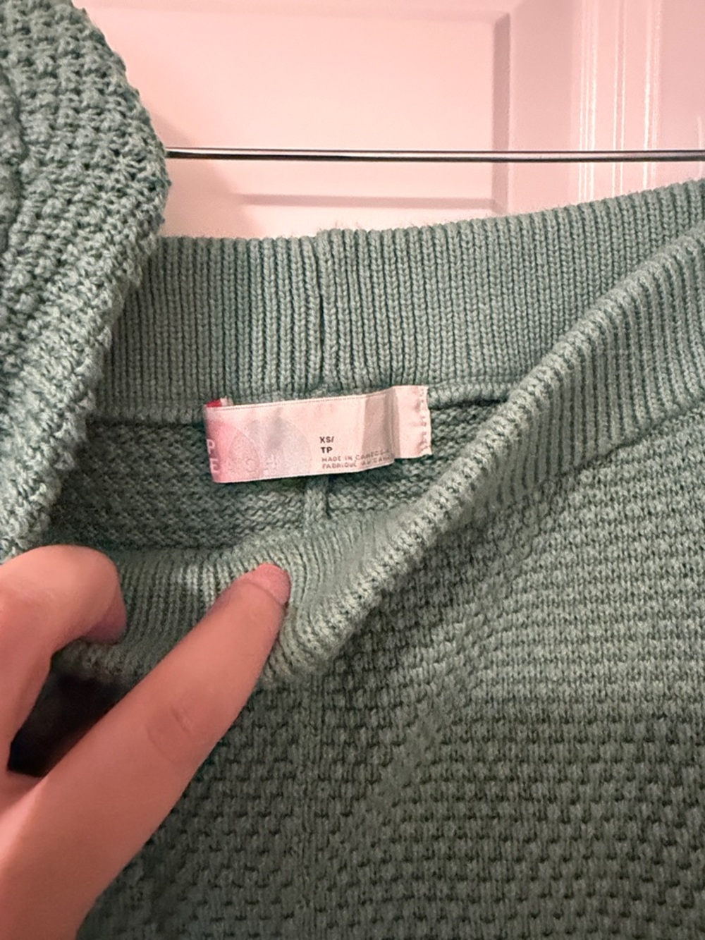 Free People Beach Hailee Knit Green Sweater & Wide-Leg Pants Set, Size XS, EUC - Picture 5 of 5